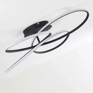 hofstein Plafonnier Belgorod LED Noir, Blanc, 1 lumière, Télécommandes* Lampes Modernes