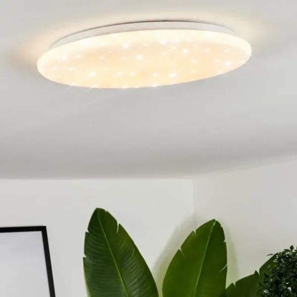 hofstein Plafonnier Benifla LED Blanc, 1 lumière, Télécommandes* Lampes Modernes