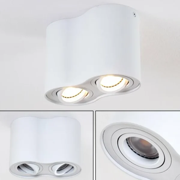 hofstein Plafonnier Betsie Blanc, 2 lumières* Lampes Modernes