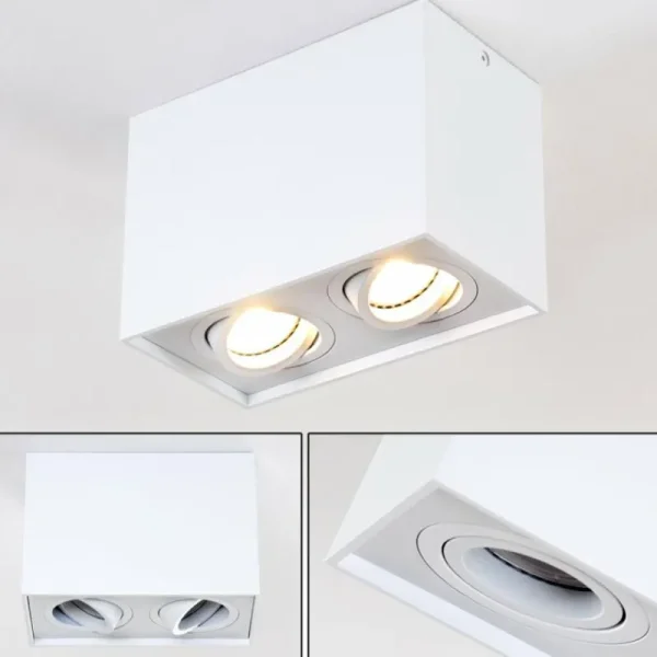 hofstein Plafonnier Betsie Blanc, 2 lumières* Lampes Modernes