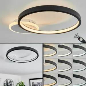 hofstein Plafonnier Bina LED Blanc, 1 lumière, Télécommandes* Lampes Modernes
