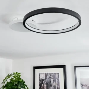 hofstein Plafonnier Bina LED Blanc, 1 lumière, Télécommandes* Lampes Modernes