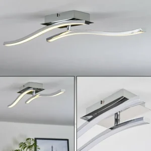 hofstein Plafonnier Biskopstorp LED Chrome, 1 lumière* Lampes Modernes