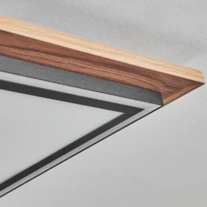 hofstein Plafonnier Blandford LED Brun, Couleur bois, 2 lumières, Télécommandes* Lampes Modernes