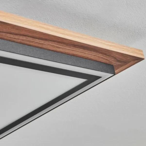 hofstein Plafonnier Blandford LED Brun, Couleur bois, 2 lumières, Télécommandes* Lampes Modernes