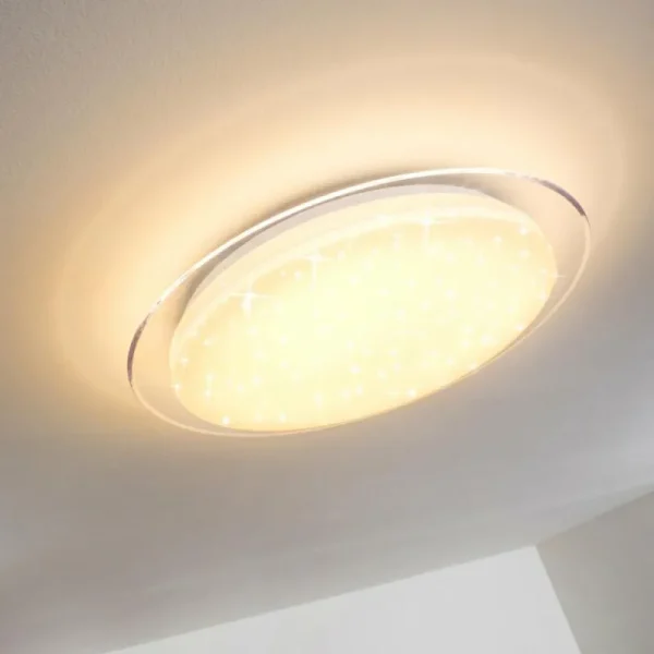 hofstein Plafonnier Bleik LED Blanc, 1 lumière, Télécommandes* Lampes Modernes