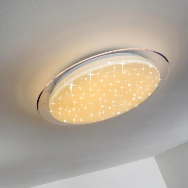 hofstein Plafonnier Bleik LED Blanc, 1 lumière, Télécommandes* Lampes Modernes