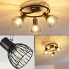hofstein Plafonnier Bolderslev Chrome, Noir, 3 lumières* Lampes Modernes