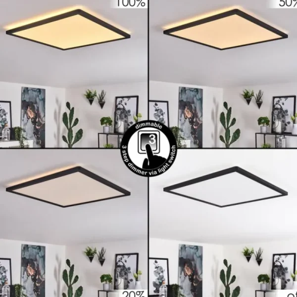 hofstein Plafonnier Boyero LED Noir, Blanc, 1 lumière* Lampes Modernes