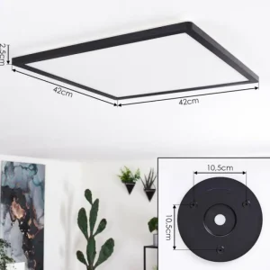 hofstein Plafonnier Boyero LED Noir, Blanc, 1 lumière* Lampes Modernes