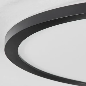 hofstein Plafonnier Boyero LED Noir, 2 lumières, Télécommandes, Changeur de couleurs* Lampes Modernes