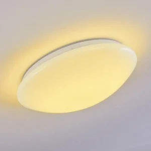 hofstein Plafonnier Brighton LED Blanc, 1 lumière, Télécommandes, Changeur de couleurs* Lampes Modernes
