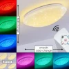 hofstein Plafonnier Brighton Star LED Blanc, 1 lumière, Télécommandes, Changeur de couleurs* Lampes Modernes