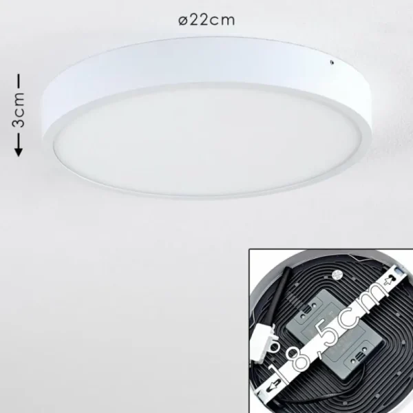 hofstein Plafonnier Broglen LED Blanc, 1 lumière* Lampes Modernes