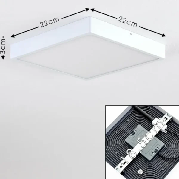 hofstein Plafonnier Broglen LED Blanc, 1 lumière* Lampes Modernes