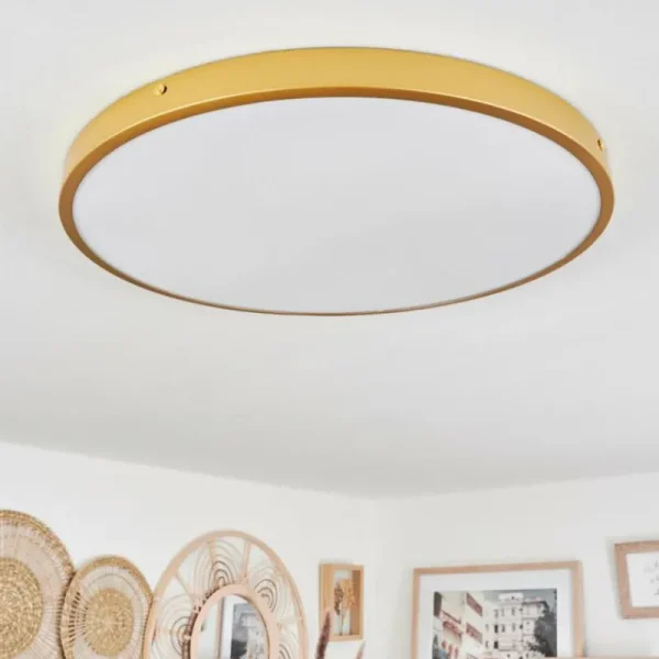 hofstein Plafonnier Broglen LED Laiton, 1 lumière* Lampes Modernes