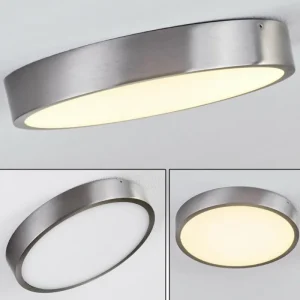hofstein Plafonnier Broglen LED Nickel mat, 1 lumière* Lampes Modernes