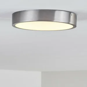 hofstein Plafonnier Broglen LED Nickel mat, 1 lumière* Lampes Modernes