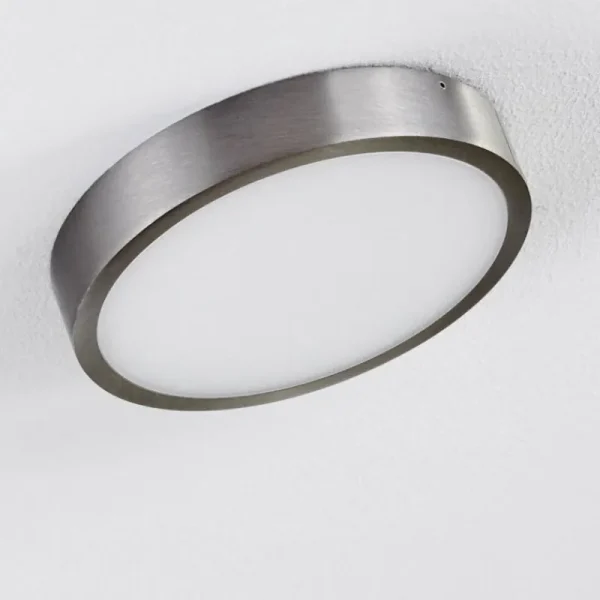 hofstein Plafonnier Broglen LED Nickel mat, 1 lumière* Lampes Modernes