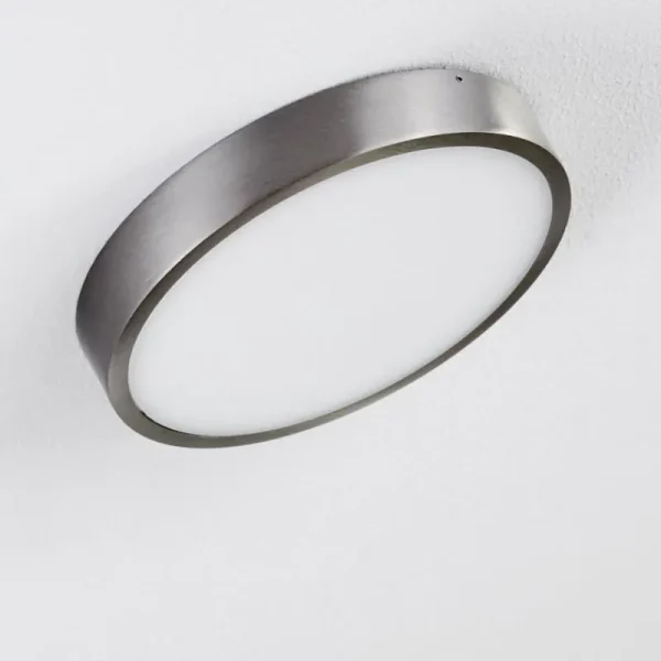 hofstein Plafonnier Broglen LED Nickel mat, 1 lumière* Lampes Modernes
