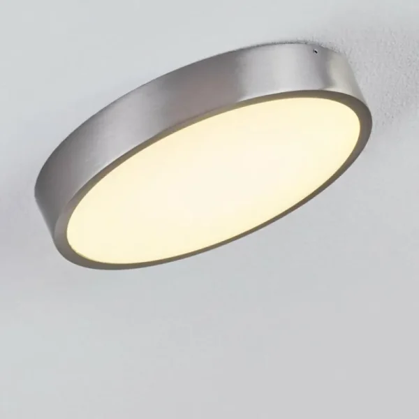 hofstein Plafonnier Broglen LED Nickel mat, 1 lumière* Lampes Modernes