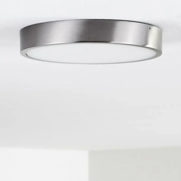 hofstein Plafonnier Broglen LED Nickel mat, 1 lumière* Lampes Modernes