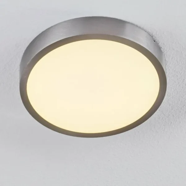 hofstein Plafonnier Broglen LED Nickel mat, 1 lumière* Lampes Modernes