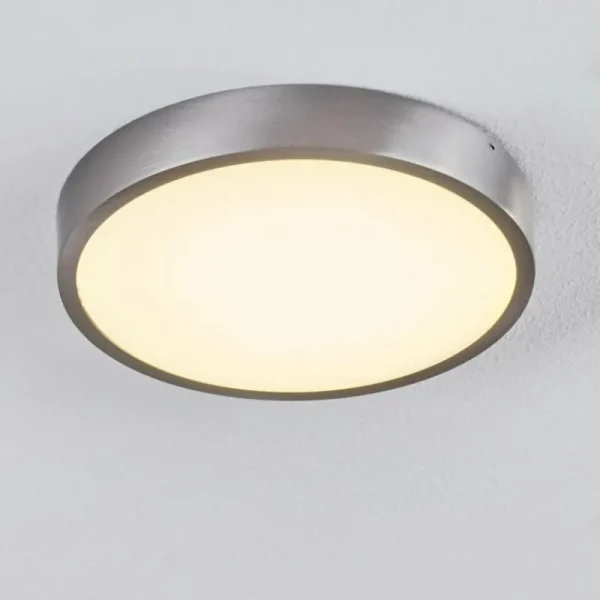 hofstein Plafonnier Broglen LED Nickel mat, 1 lumière* Lampes Modernes