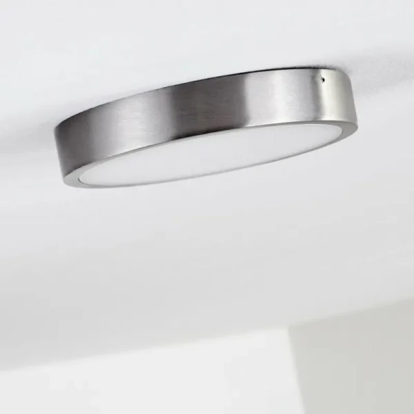 hofstein Plafonnier Broglen LED Nickel mat, 1 lumière* Lampes Modernes