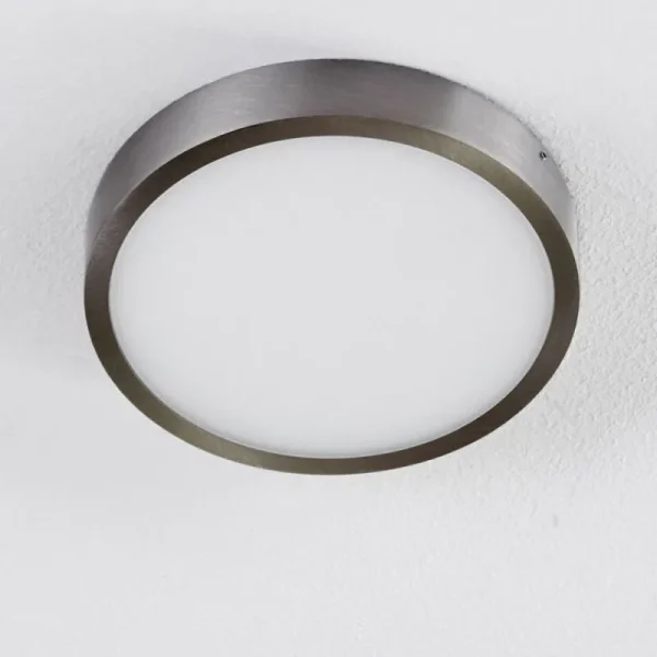 hofstein Plafonnier Broglen LED Nickel mat, 1 lumière* Lampes Modernes