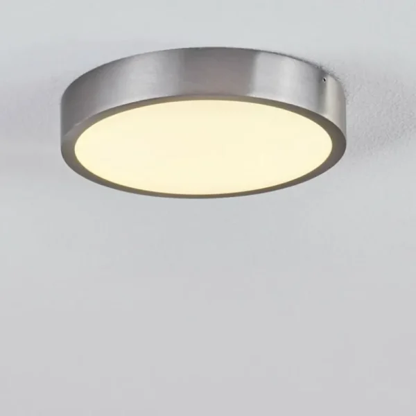 hofstein Plafonnier Broglen LED Nickel mat, 1 lumière* Lampes Modernes