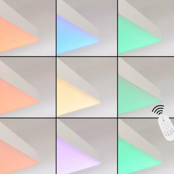 hofstein Plafonnier Buenaventura LED Blanc, 1 lumière, Télécommandes, Changeur de couleurs* Lampes Modernes