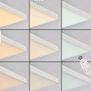 hofstein Plafonnier Buenaventura LED Blanc, 1 lumière, Télécommandes* Lampes Modernes