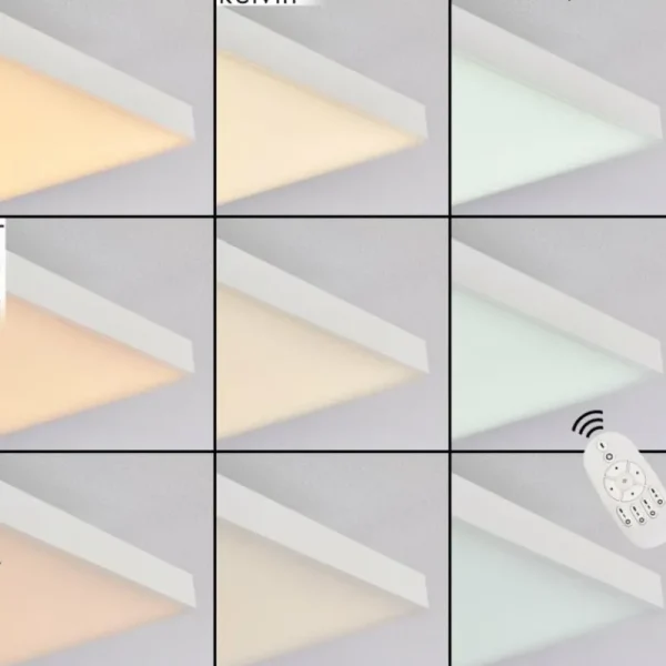 hofstein Plafonnier Buenaventura LED Blanc, 1 lumière, Télécommandes* Lampes Modernes