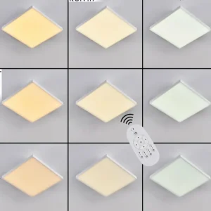 hofstein Plafonnier Buenaventura LED Blanc, 1 lumière, Télécommandes* Lampes Modernes