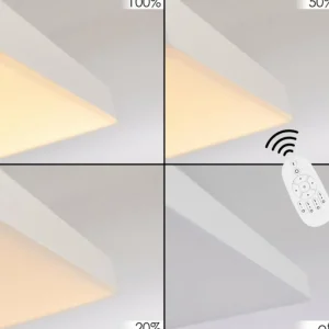 hofstein Plafonnier Buenaventura LED Blanc, 1 lumière, Télécommandes, Changeur de couleurs* Lampes Modernes