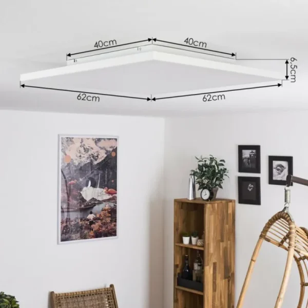 hofstein Plafonnier Buenaventura LED Blanc, 1 lumière, Télécommandes* Lampes Modernes