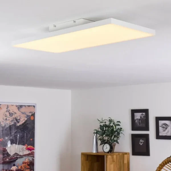 hofstein Plafonnier Buenaventura LED Blanc, 1 lumière, Télécommandes, Changeur de couleurs* Lampes Modernes