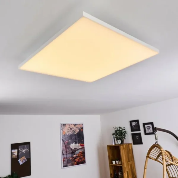 hofstein Plafonnier Buenaventura LED Blanc, 1 lumière, Télécommandes* Lampes Modernes