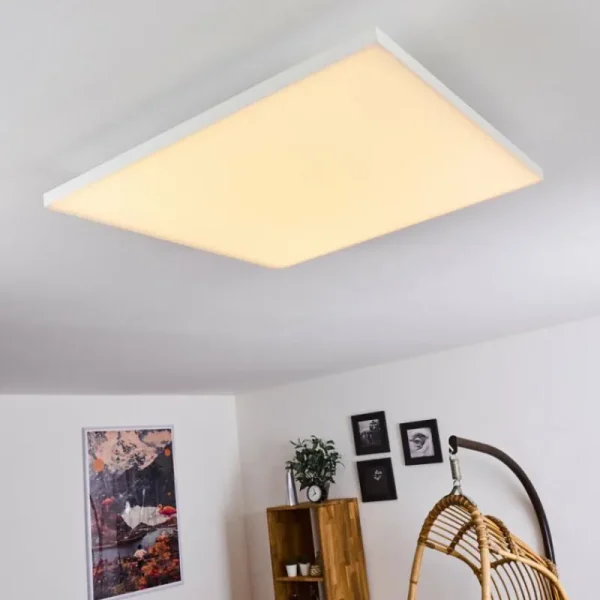 hofstein Plafonnier Buenaventura LED Blanc, 1 lumière, Télécommandes* Lampes Modernes