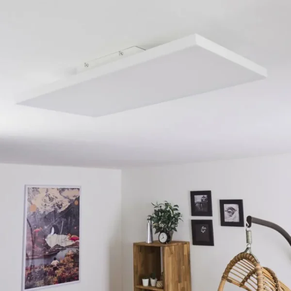 hofstein Plafonnier Buenaventura LED Blanc, 1 lumière, Télécommandes, Changeur de couleurs* Lampes Modernes