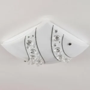 hofstein Plafonnier Buochs LED Blanc, 1 lumière* Lampes En Verre