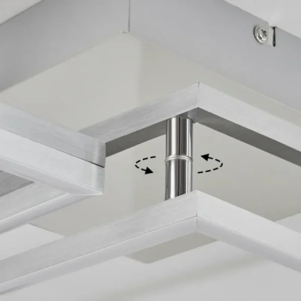 hofstein Plafonnier Buren LED Nickel mat, 1 lumière* Lampes Modernes