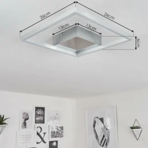 hofstein Plafonnier Buren LED Nickel mat, 1 lumière* Lampes Modernes