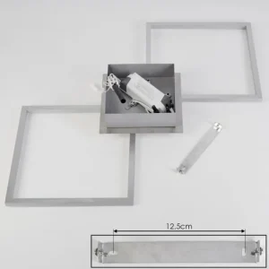 hofstein Plafonnier Buren LED Nickel mat, 1 lumière* Lampes Modernes