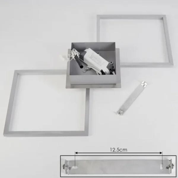 hofstein Plafonnier Buren LED Nickel mat, 1 lumière* Lampes Modernes