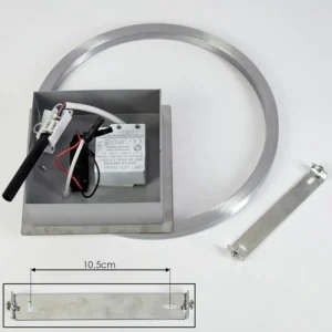hofstein Plafonnier Buren LED Nickel mat, 1 lumière* Lampes Modernes
