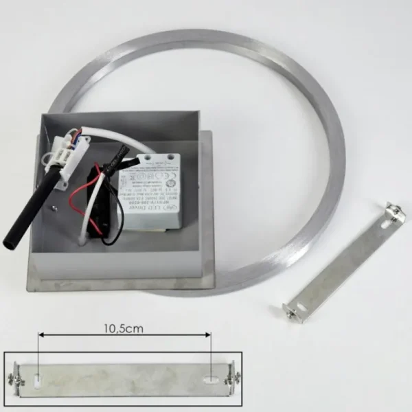 hofstein Plafonnier Buren LED Nickel mat, 1 lumière* Lampes Modernes