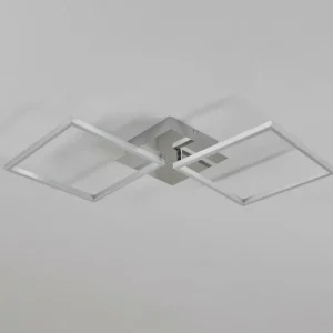 hofstein Plafonnier Buren LED Nickel mat, 1 lumière* Lampes Modernes