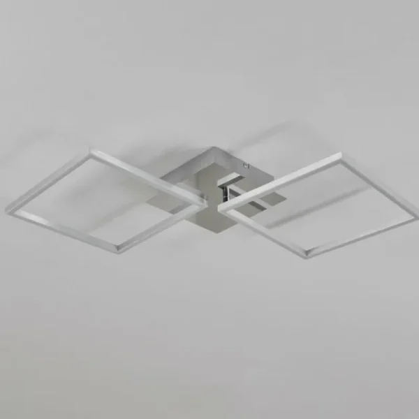 hofstein Plafonnier Buren LED Nickel mat, 1 lumière* Lampes Modernes